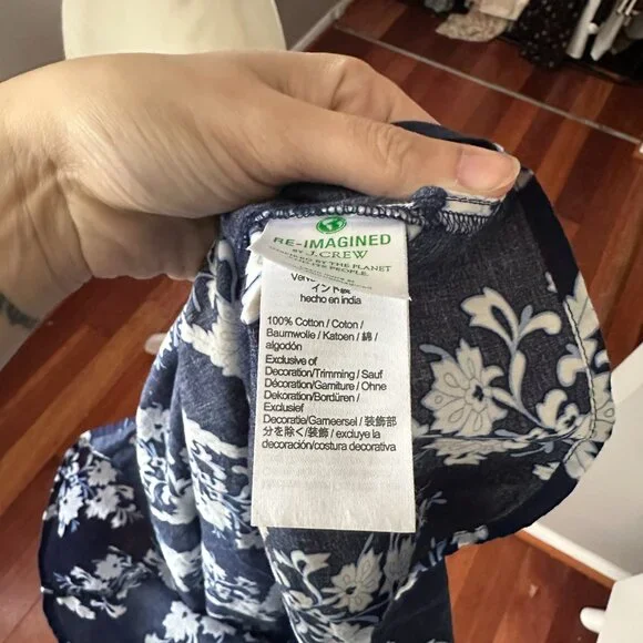 J. Crew Block Print Tank Top | Size Medium - Picture 7 of 9